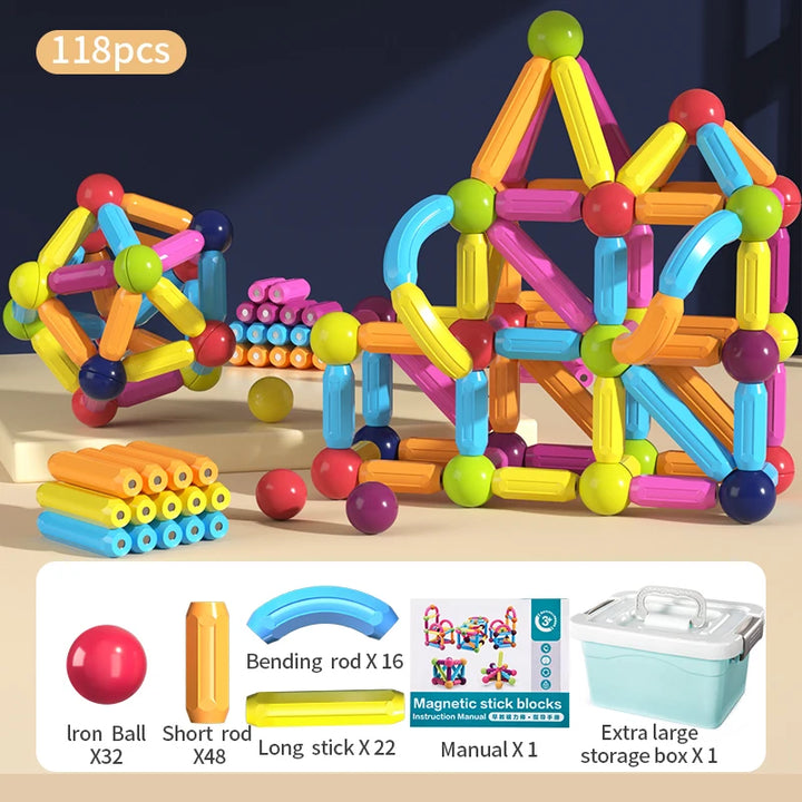 Kids Magnetic Construction Set: Balls & Stick Building Blocks - Robust online store