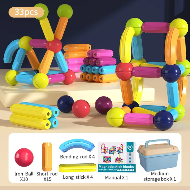 Kids Magnetic Construction Set: Balls & Stick Building Blocks - Robust online store