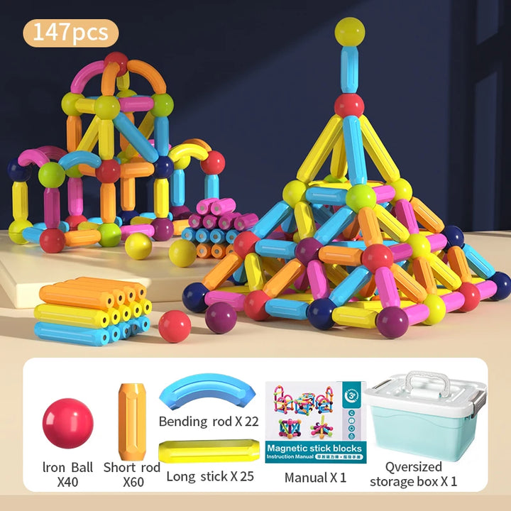 Kids Magnetic Construction Set: Balls & Stick Building Blocks - Robust online store