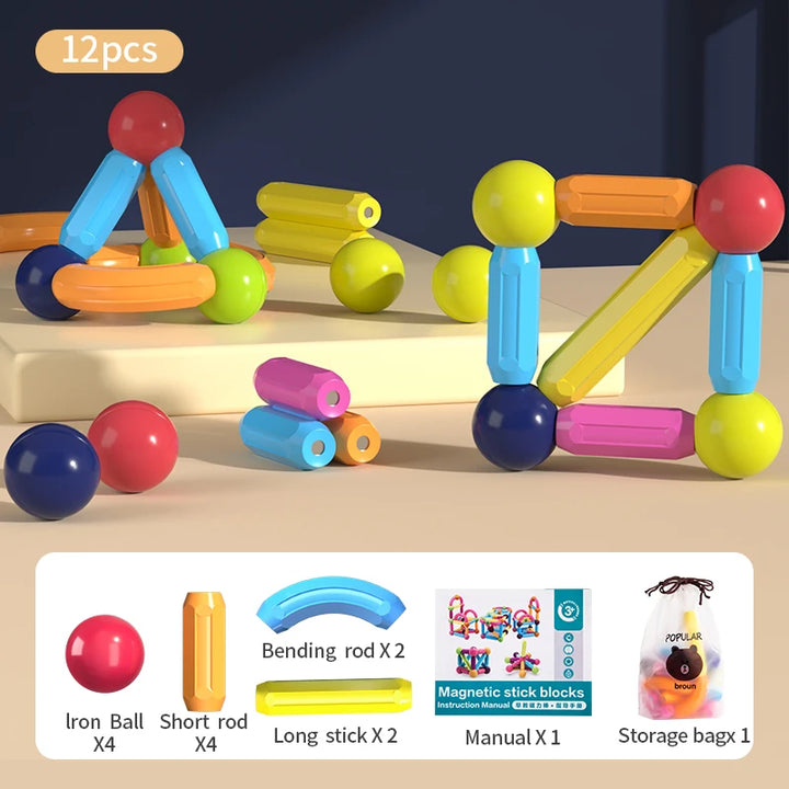 Kids Magnetic Construction Set: Balls & Stick Building Blocks - Robust online store