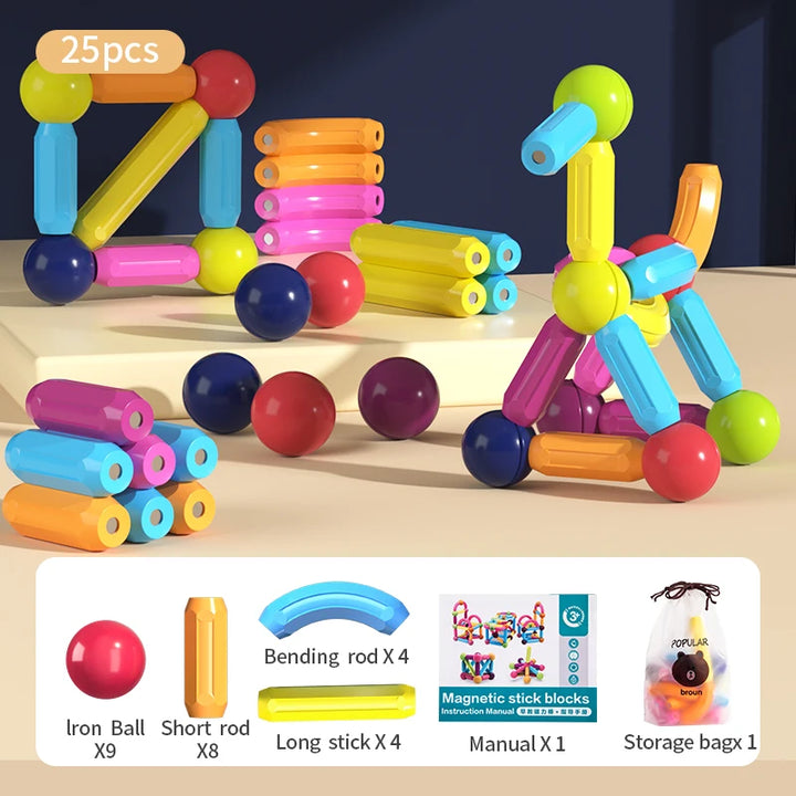 Kids Magnetic Construction Set: Balls & Stick Building Blocks - Robust online store