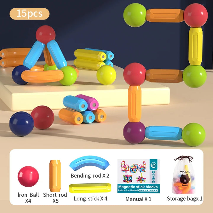 Kids Magnetic Construction Set: Balls & Stick Building Blocks - Robust online store