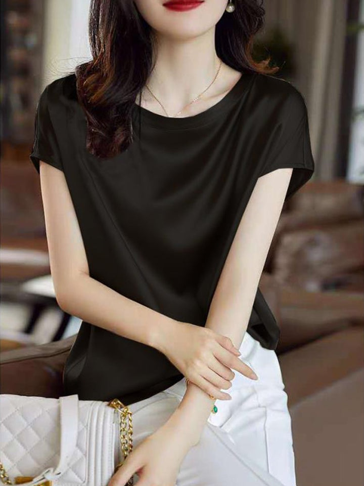 Elegant Summer Clothes | Silk Thin Short Sleeve - Robust Quality Store