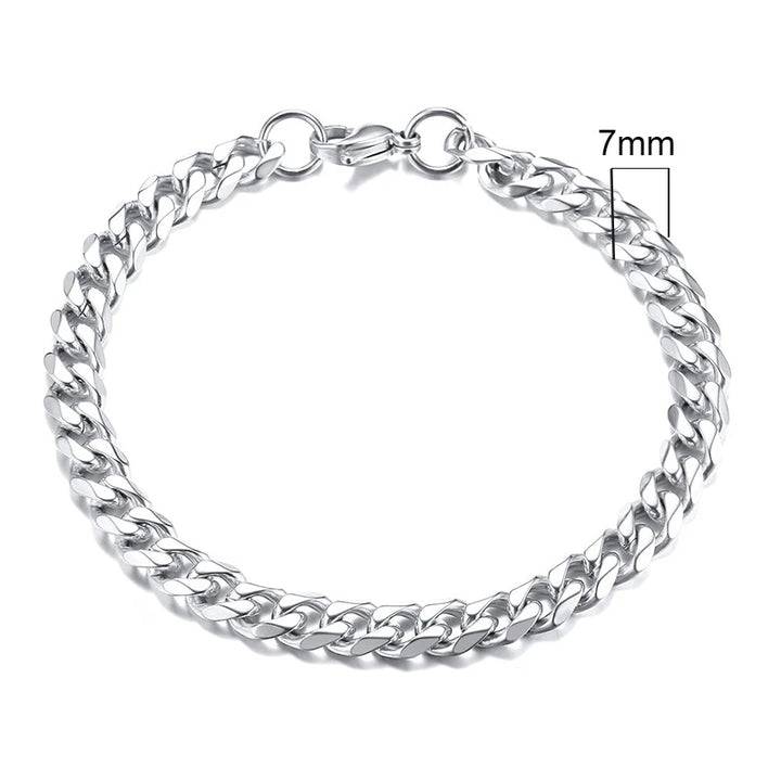 Chunky Miami Curb Chain Cuban Link Bracelet- Punk Heavy Unisex Jewelry