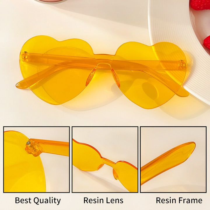 Female Fashion Colors Polarized Heart Shape Party Sunglasses - Robust Quality Store