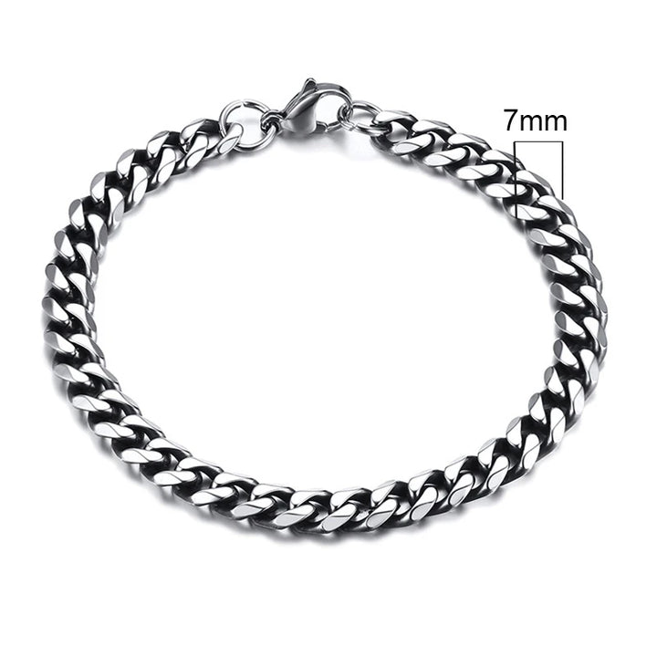 Chunky Miami Curb Chain Cuban Link Bracelet- Punk Heavy Unisex Jewelry