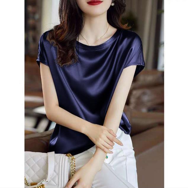 Elegant Summer Clothes | Silk Thin Short Sleeve - Robust Quality Store