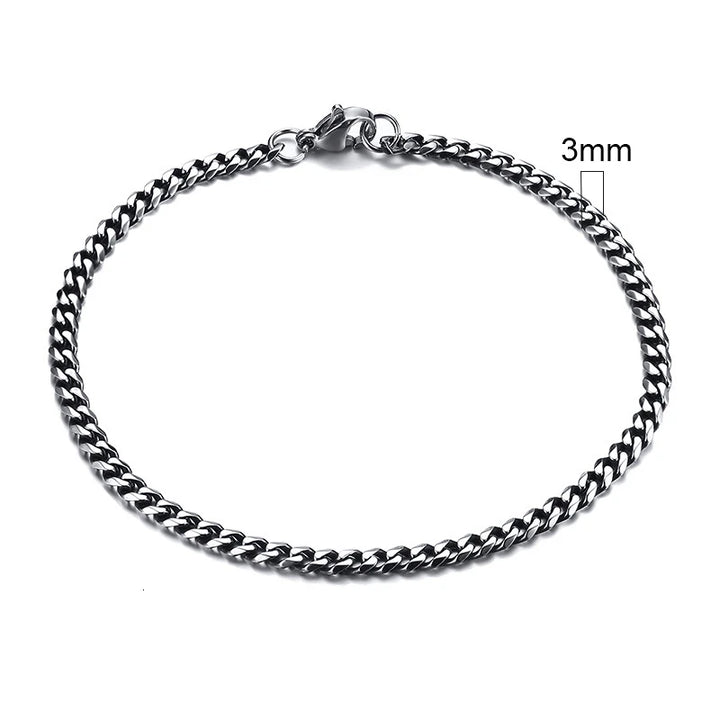 Chunky Miami Curb Chain Cuban Link Bracelet- Punk Heavy Unisex Jewelry