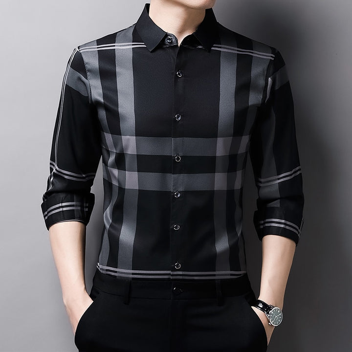 Slim Fit Silk Dress Shirt - Robust Quality Store