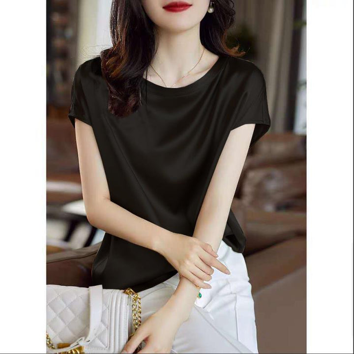 Elegant Summer Clothes | Silk Thin Short Sleeve - Robust Quality Store