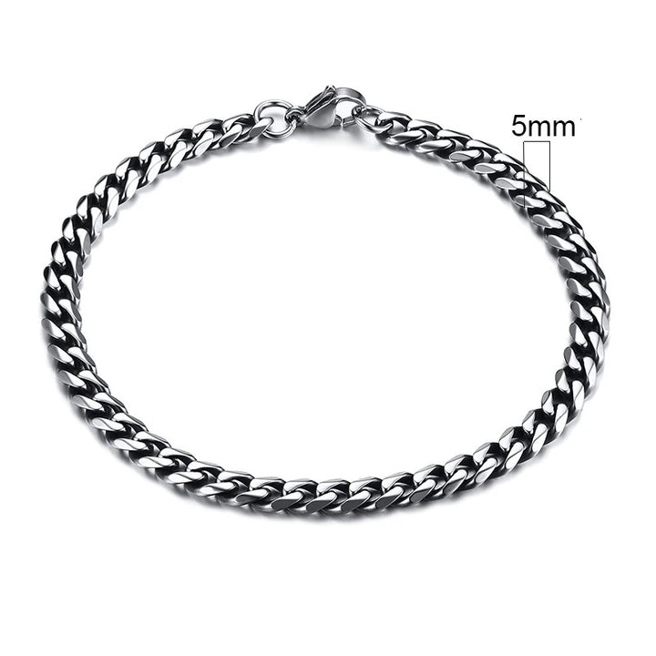 Chunky Miami Curb Chain Cuban Link Bracelet- Punk Heavy Unisex Jewelry