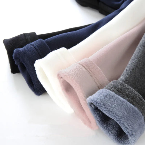 Kids Thickened Winter Leggings – Warm Elastic Pants for Boys & Girls