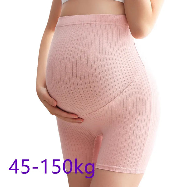 Plus Size Maternity Striped Tights - Safety Shorts