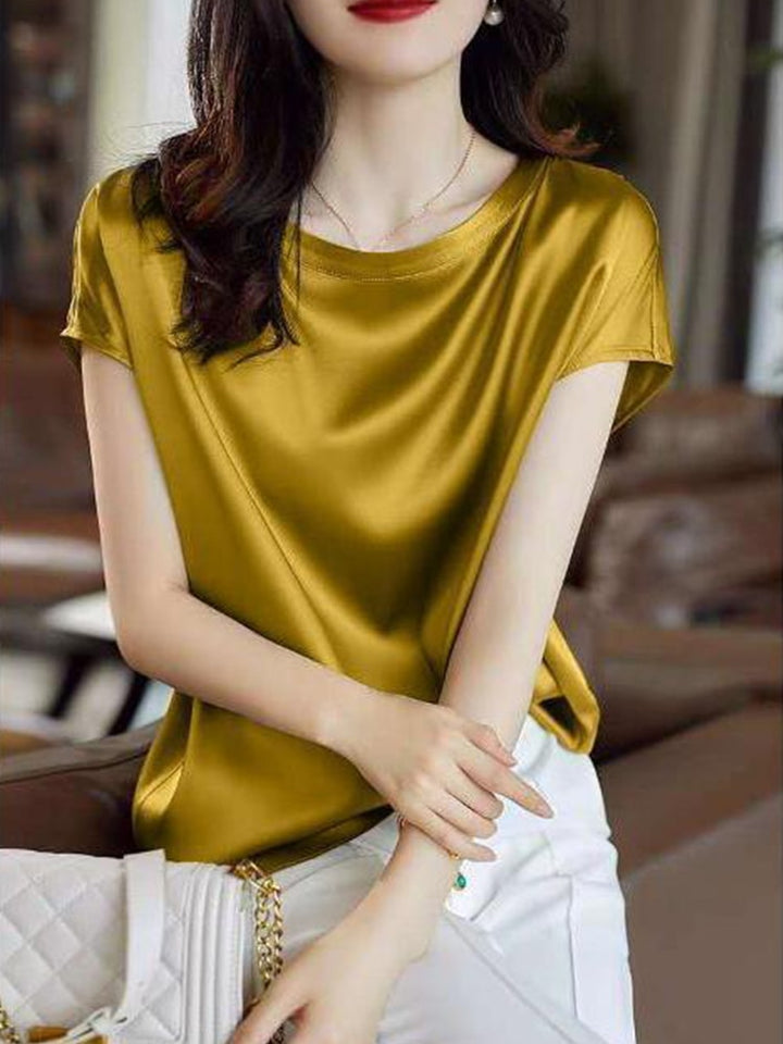 Elegant Summer Clothes | Silk Thin Short Sleeve - Robust Quality Store