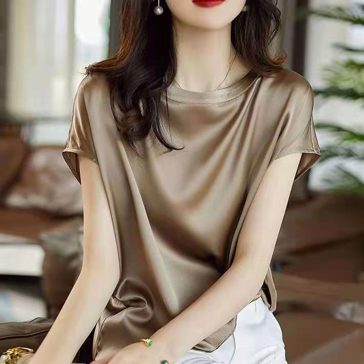 Elegant Summer Clothes | Silk Thin Short Sleeve - Robust Quality Store