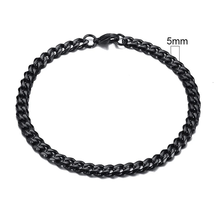 Chunky Miami Curb Chain Cuban Link Bracelet- Punk Heavy Unisex Jewelry