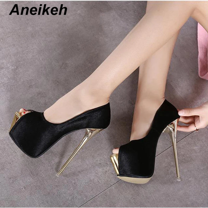 Open Toe Stiletto Thin High Heels Pumps - Robust Shoes Strore