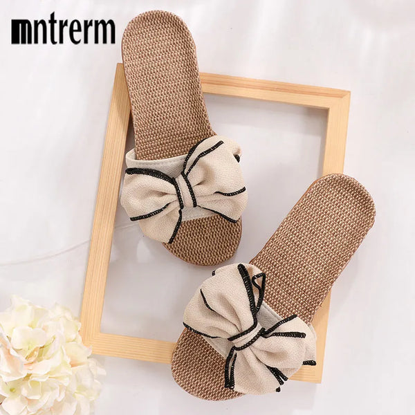 Summer Bow-knot Casual Sneakers: Soft Floor Indoor Flat shoes for Women