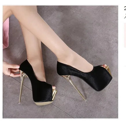 Open Toe Stiletto Thin High Heels Pumps - Robust Shoes Strore