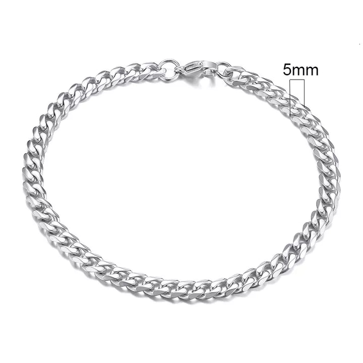 Chunky Miami Curb Chain Cuban Link Bracelet- Punk Heavy Unisex Jewelry