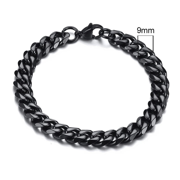 Chunky Miami Curb Chain Cuban Link Bracelet- Punk Heavy Unisex Jewelry