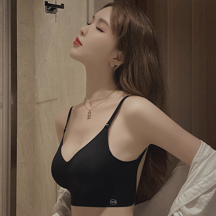 Beautiful Back Traceless Vest Underwear Women&#039;s Small Chest Gather-up Shown Large Matching Comfortable Comfortable Comfortable Bra Without Steel Ring