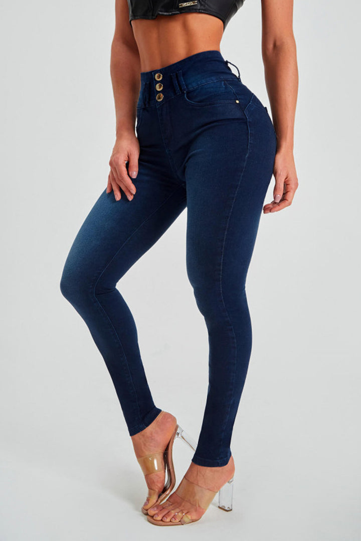 New Women&#039;s High Waist Tight Stretch Shaping Hip Jeans Women Jeans