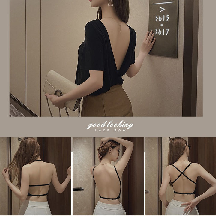 Beautiful Back Traceless Vest Underwear Women&#039;s Small Chest Gather-up Shown Large Matching Comfortable Comfortable Comfortable Bra Without Steel Ring