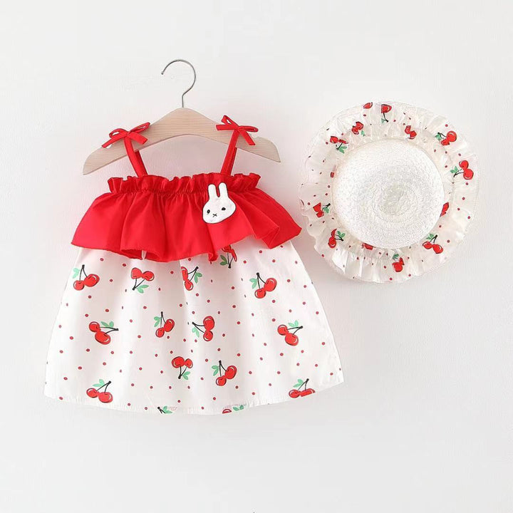 Princess Summer Dress 2pcs with Flower Decorator - Robust Quality Store