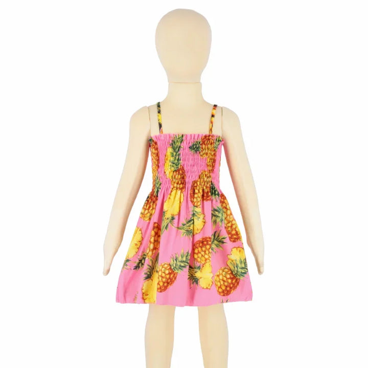 Baby Girl Summer Cotton Halter Floral Dress - Kids Summer Fashion