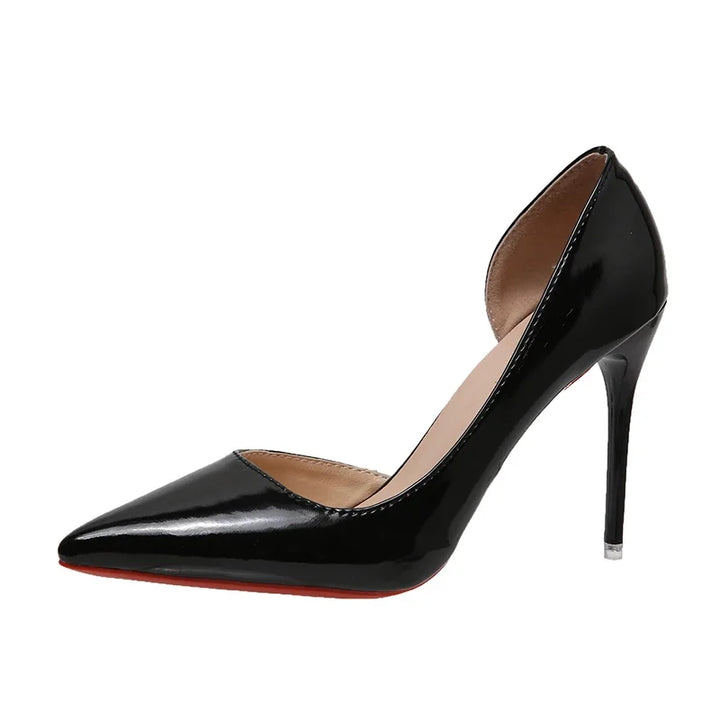 Boat Shape High Heel Pumps Black