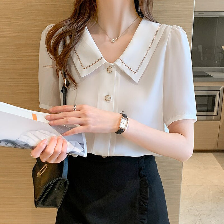 Blouses Femme Tops Women | Down Collar - Robust Quality Store