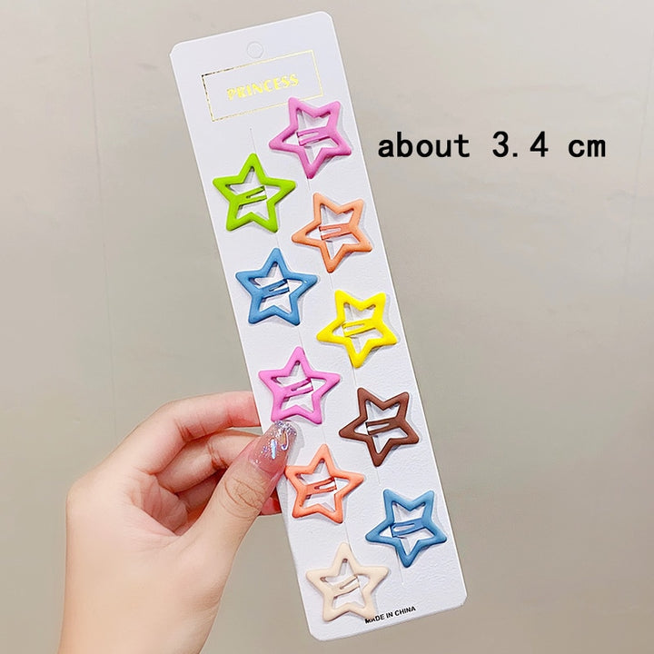 Kids Hair Pins Accessories Cute Colorful Star Clips For Girls & Children - Robust Quality Store