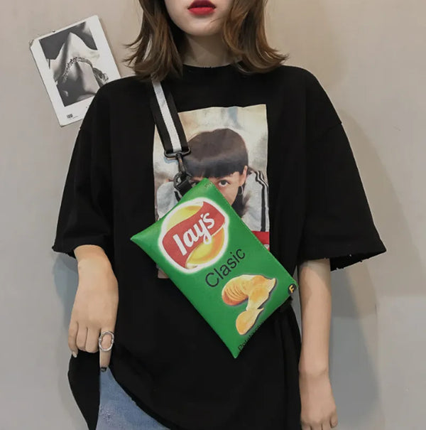 Funny Cartoon Potato Chips Crossbody Bag - Robust Clothing Store