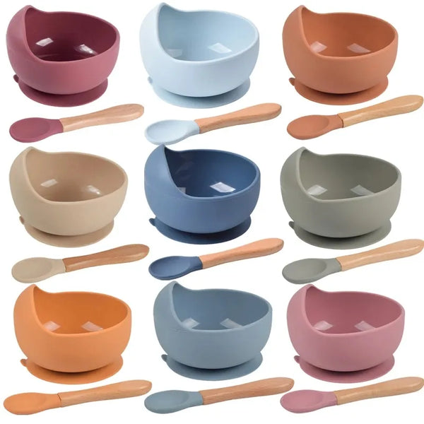 Silicone Baby Bowl Set - Suction & Spoon - Robust Clothing Store