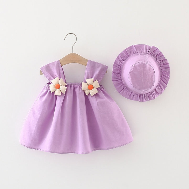 Princess Summer Dress 2pcs with Flower Decorator - Robust Quality Store