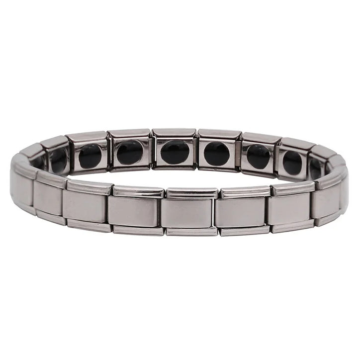 Trendy Matte Stainless Steel Charm Links Bracelet - Elegant metal Jewelry