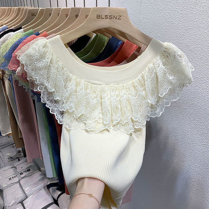 Summer Lace Knitted Vest Short Top - Robust Quality Store