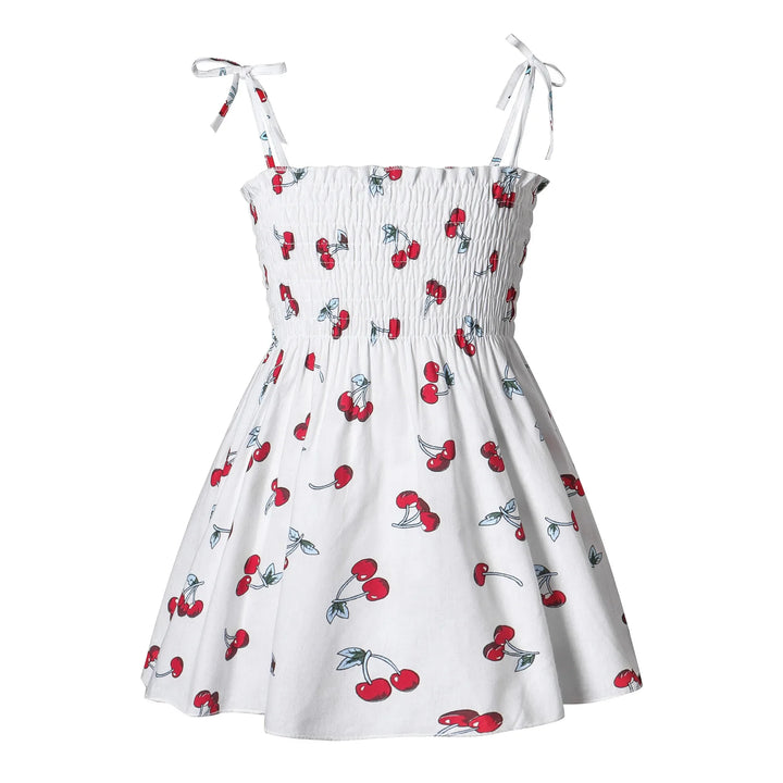 Baby Girl Summer Cotton Halter Floral Dress - Kids Summer Fashion