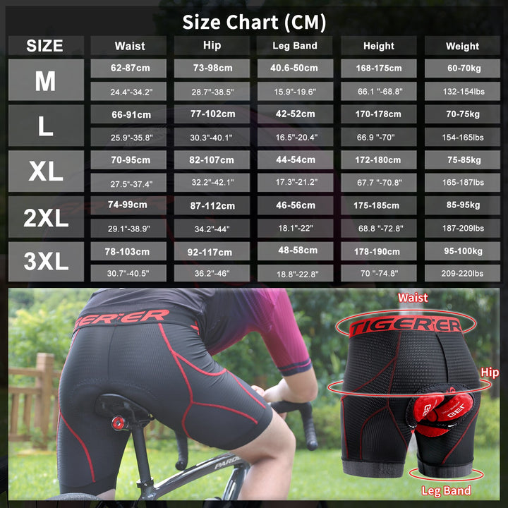 X-TIGER Men's Sports Riding Bike Bicycle & Cycling Underwear Shorts - Robust Quality Store