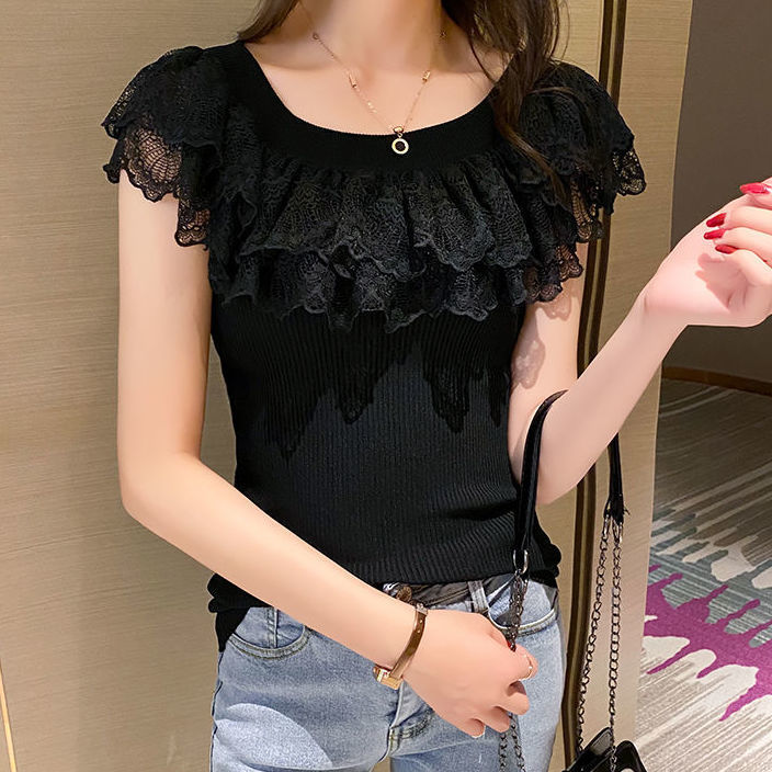 Summer Lace Knitted Vest Short Top - Robust Quality Store