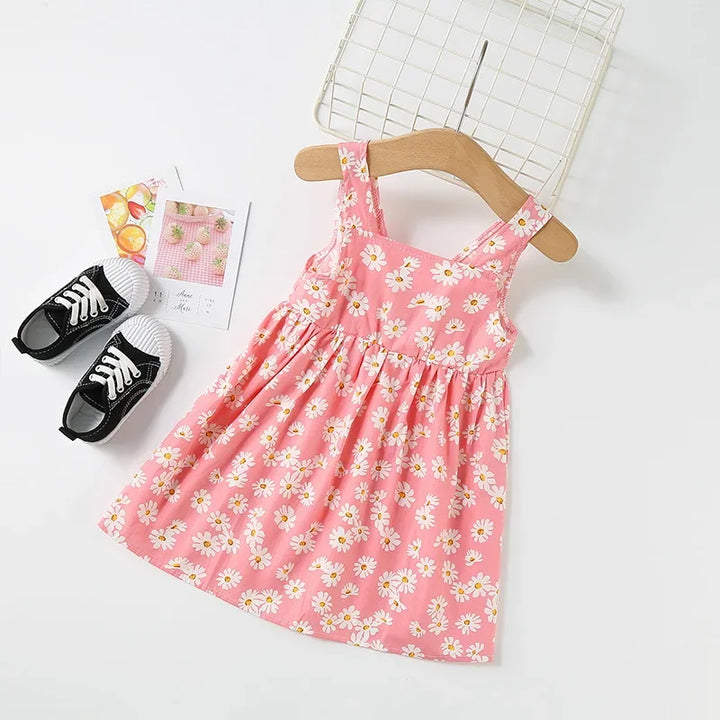 Princess Floral Sleeveless Dress | Girls Summer Party Pageants Outfit