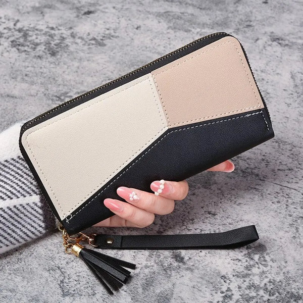 Fashion Zipper Wallet: Long Purses, PU Leather Billfold for Women - Robust Clothing Store