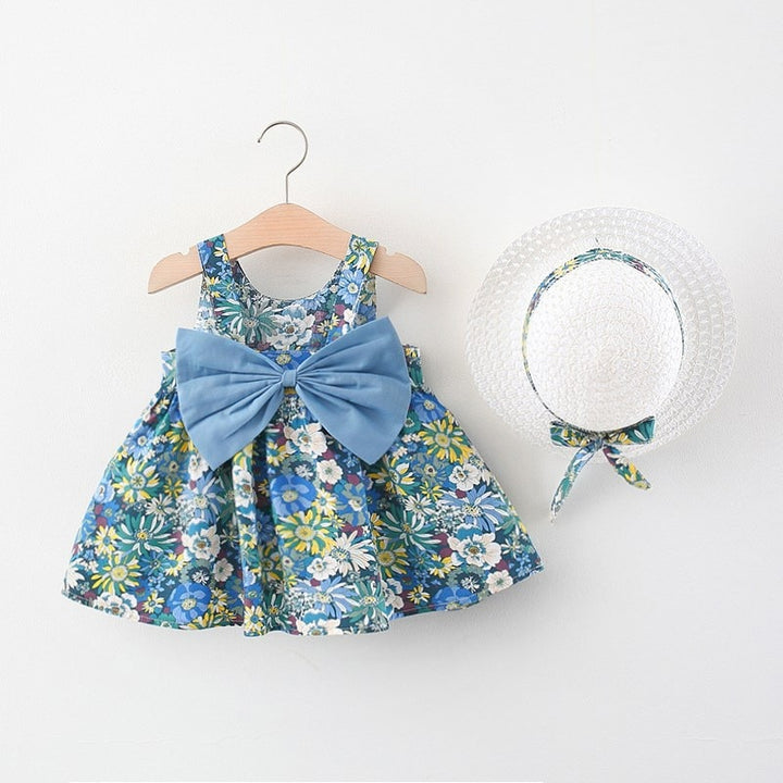 Princess Summer Dress 2pcs with Flower Decorator - Robust Quality Store