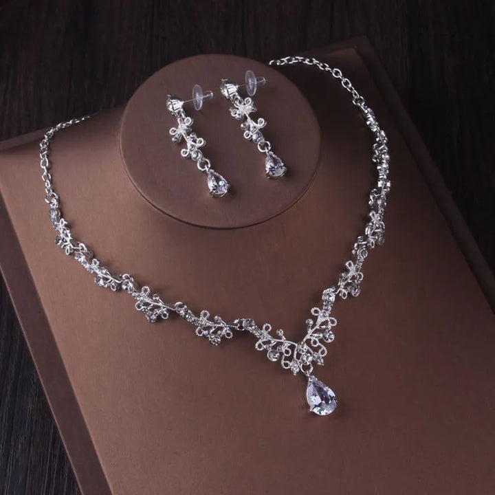 Luxury Silver Crystal Bridal Jewelry Set - Robust Quality Store