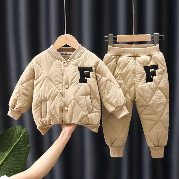 Boys Winter Coat & Pants Set – Warm 2-Piece Kids Outfit