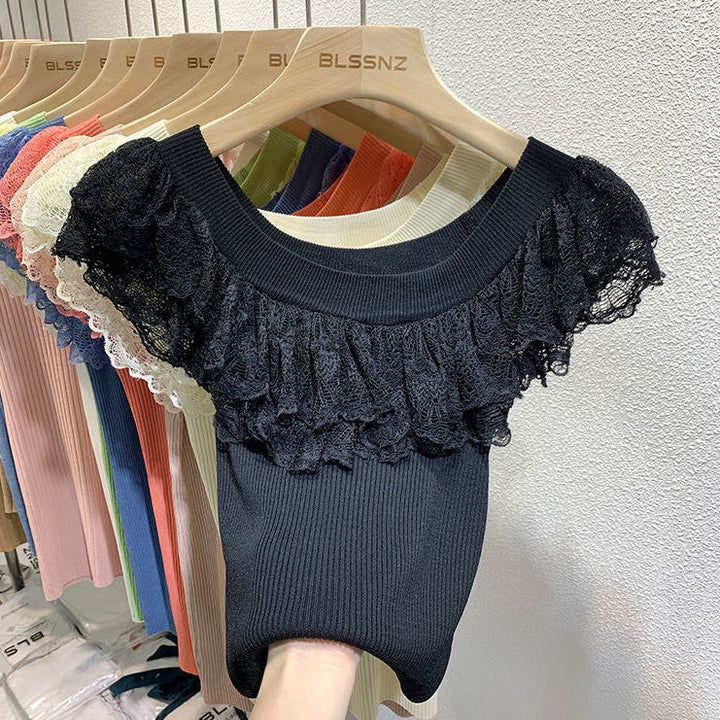 Summer Lace Knitted Vest Short Top - Robust Quality Store