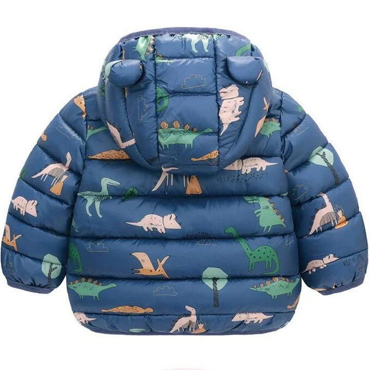 Baby Boys Girls Jackets For Kids Cartoon Bear Zipper Coats Autumn Boys Warm Hooded Down Jackets Children Christmas Outerwear Robust Clothing Store