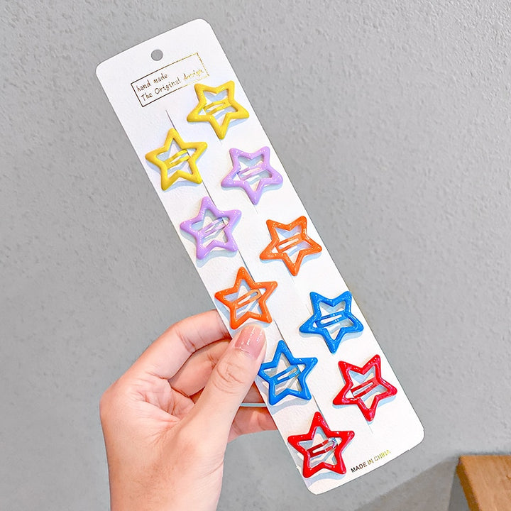 Kids Hair Pins Accessories Cute Colorful Star Clips For Girls & Children - Robust Quality Store