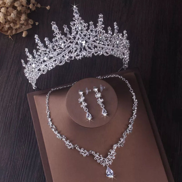 Luxury Silver Crystal Bridal Jewelry Set - Robust Quality Store